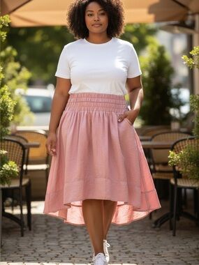 LANE Bryant skirt, size 14/16, longer in the back than front, wide elastic waist